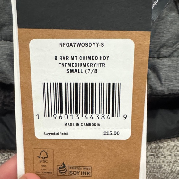 The North Face Black and Gray Reversible Puffer Jacket - Picture 2 of 2